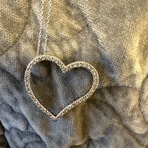 Floating Diamond Heart necklace